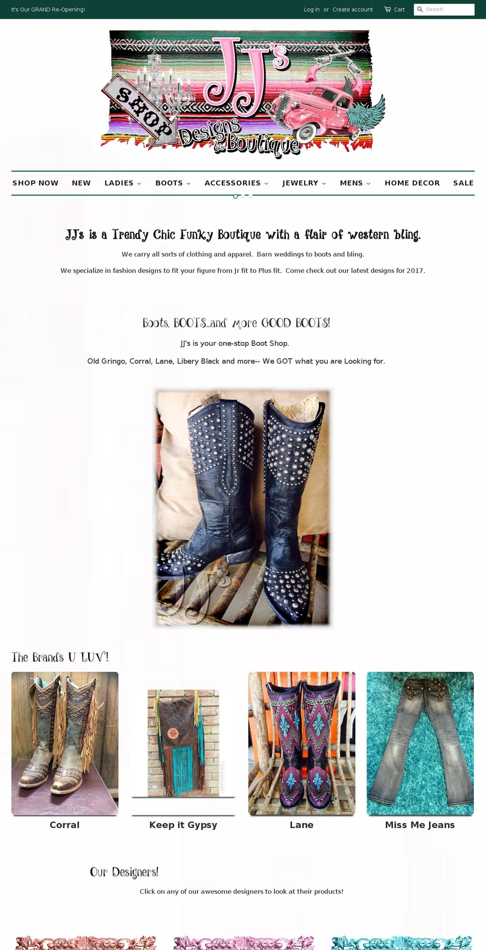 jjsdesignsonline.com shopify website screenshot