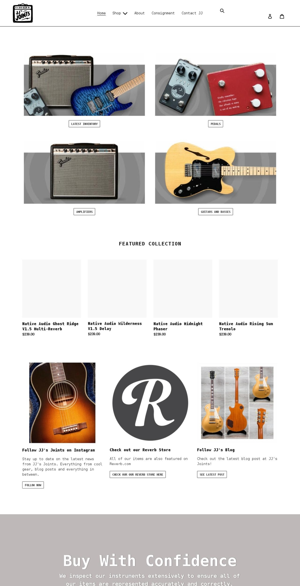 jjsjoints.com shopify website screenshot