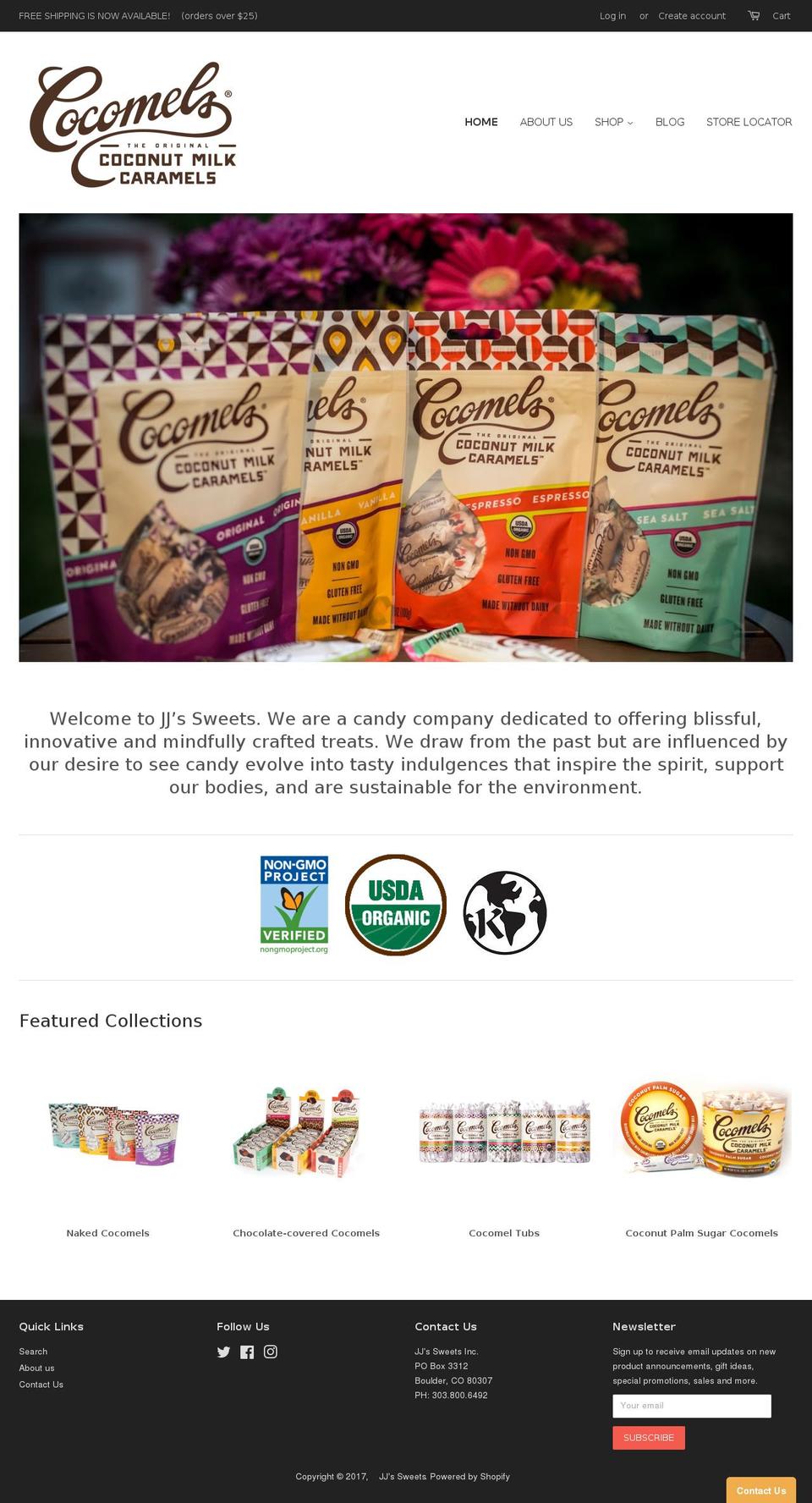 jjssmartsweets.com shopify website screenshot