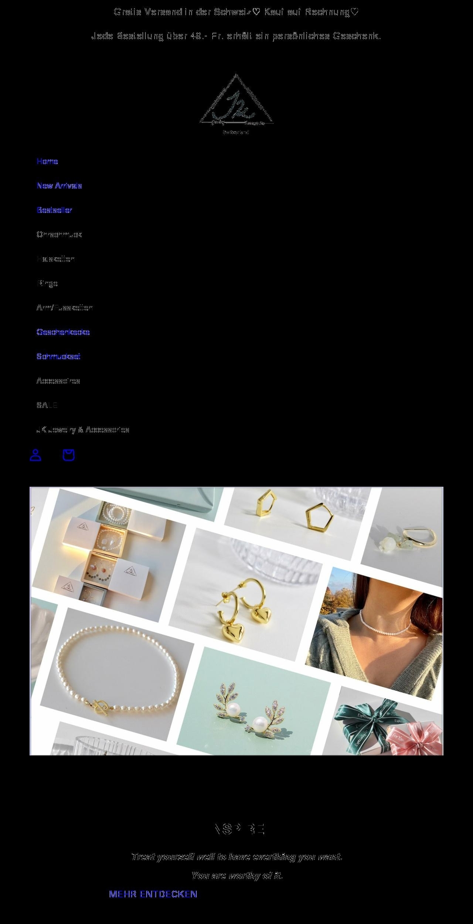 jk-jewelry.ch shopify website screenshot