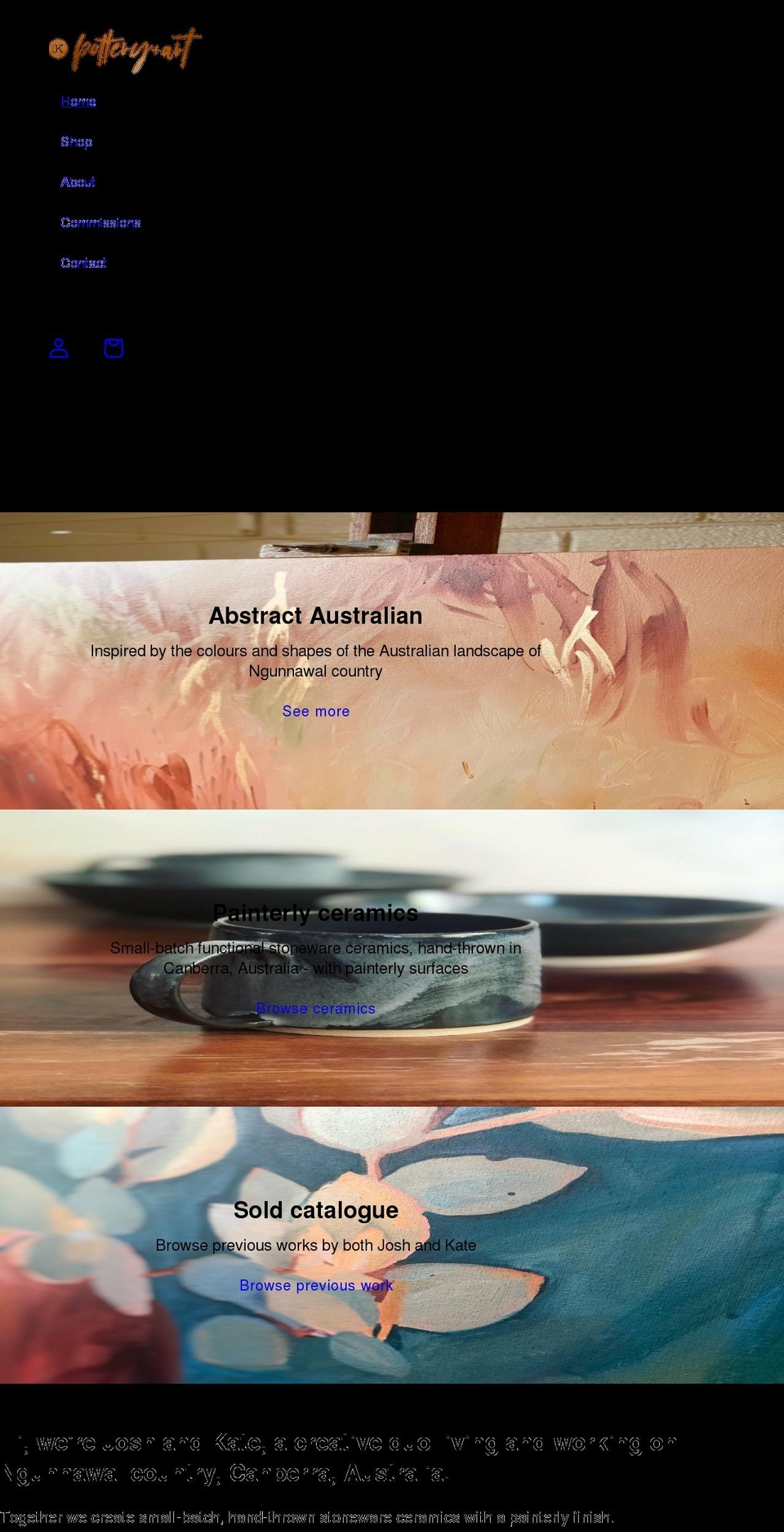 jkcollective.com.au shopify website screenshot