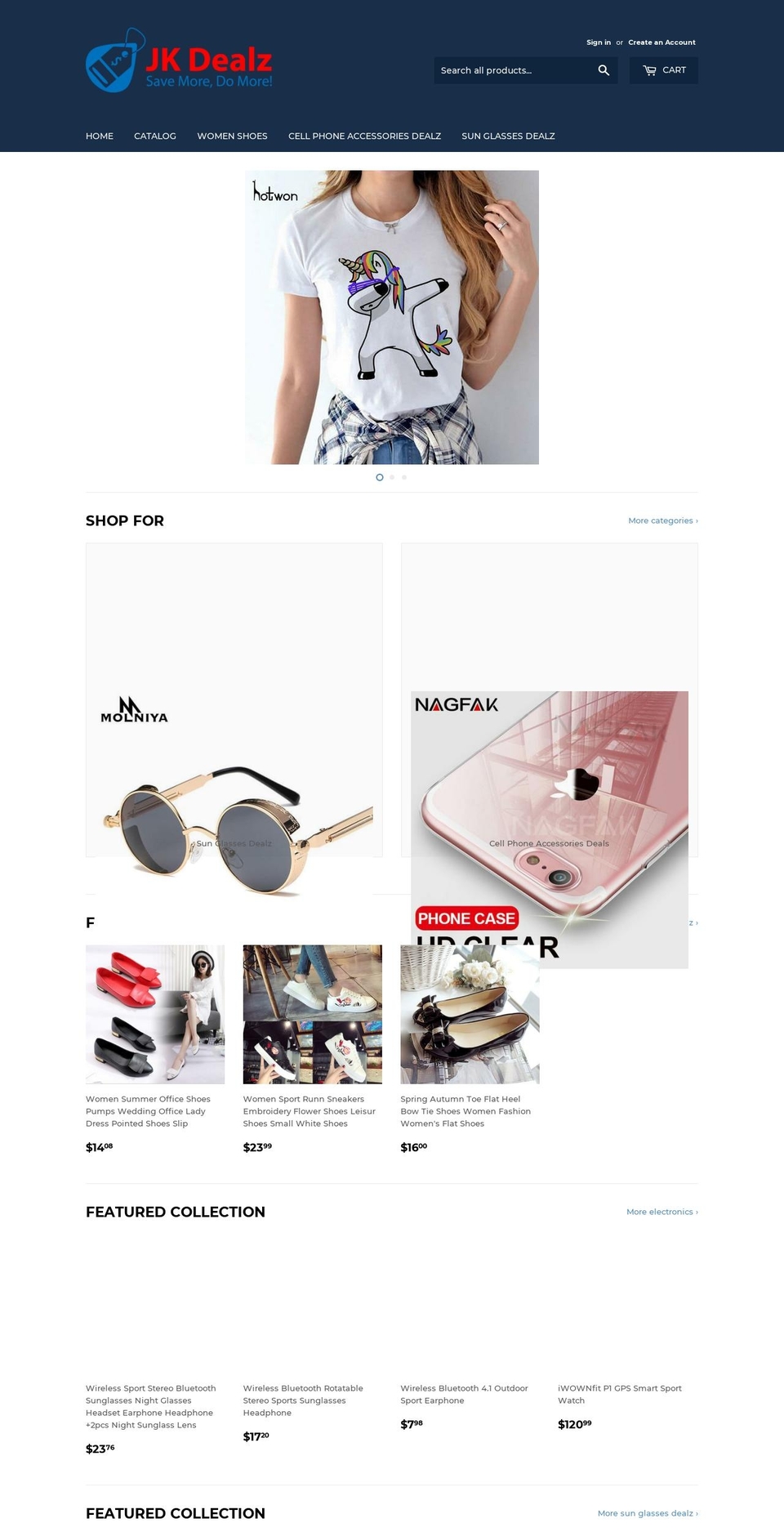 jkdealz.com — Shopify storefront screenshot