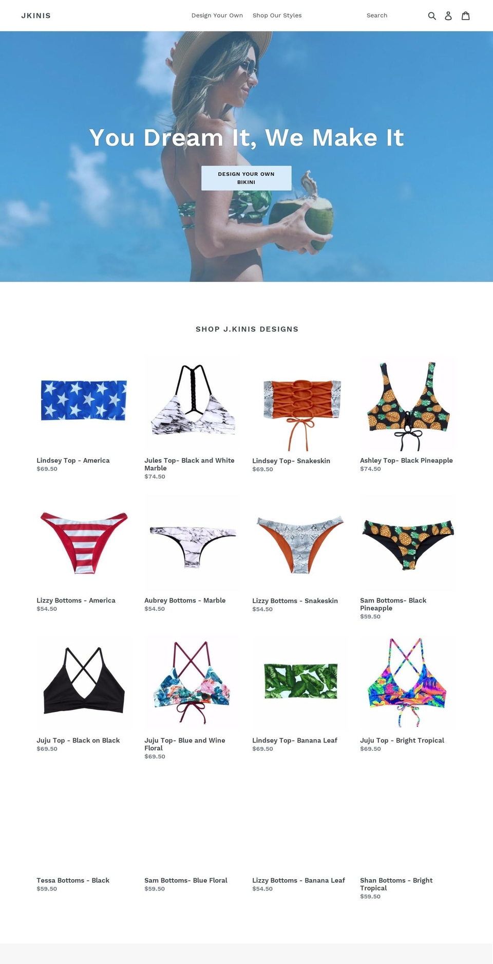 jkinis.com shopify website screenshot