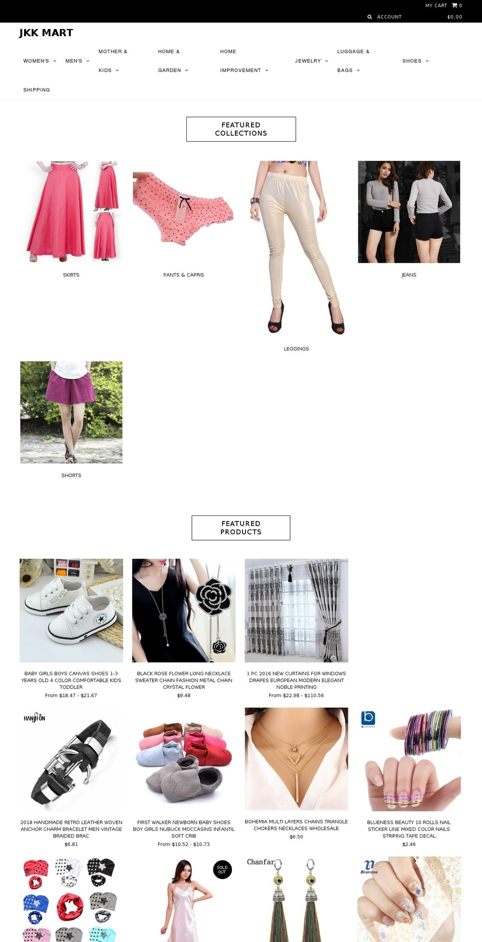 jkkmart.com shopify website screenshot