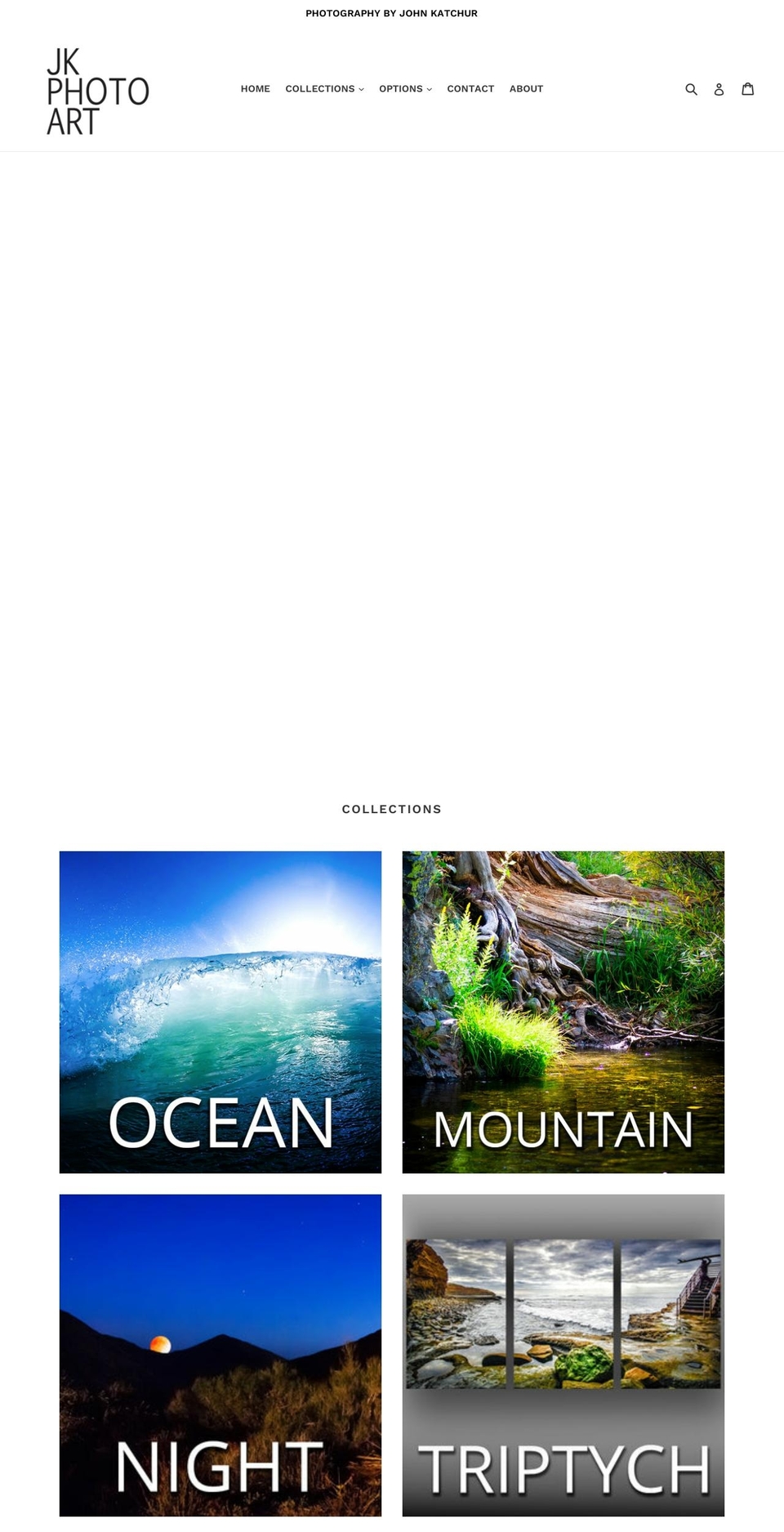 jkphotoart.com shopify website screenshot