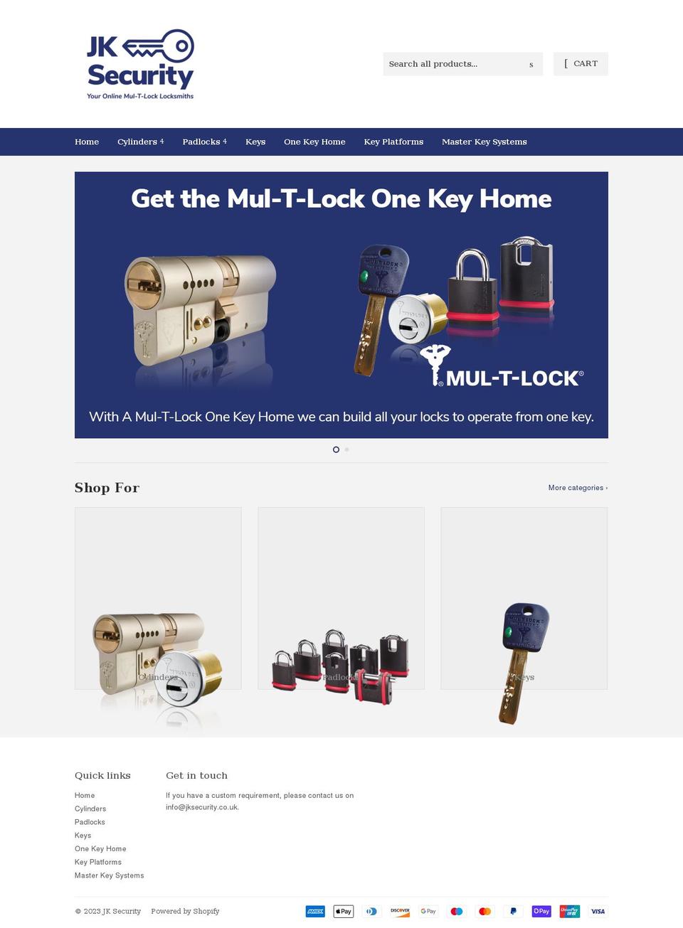 jksecurity.co.uk shopify website screenshot