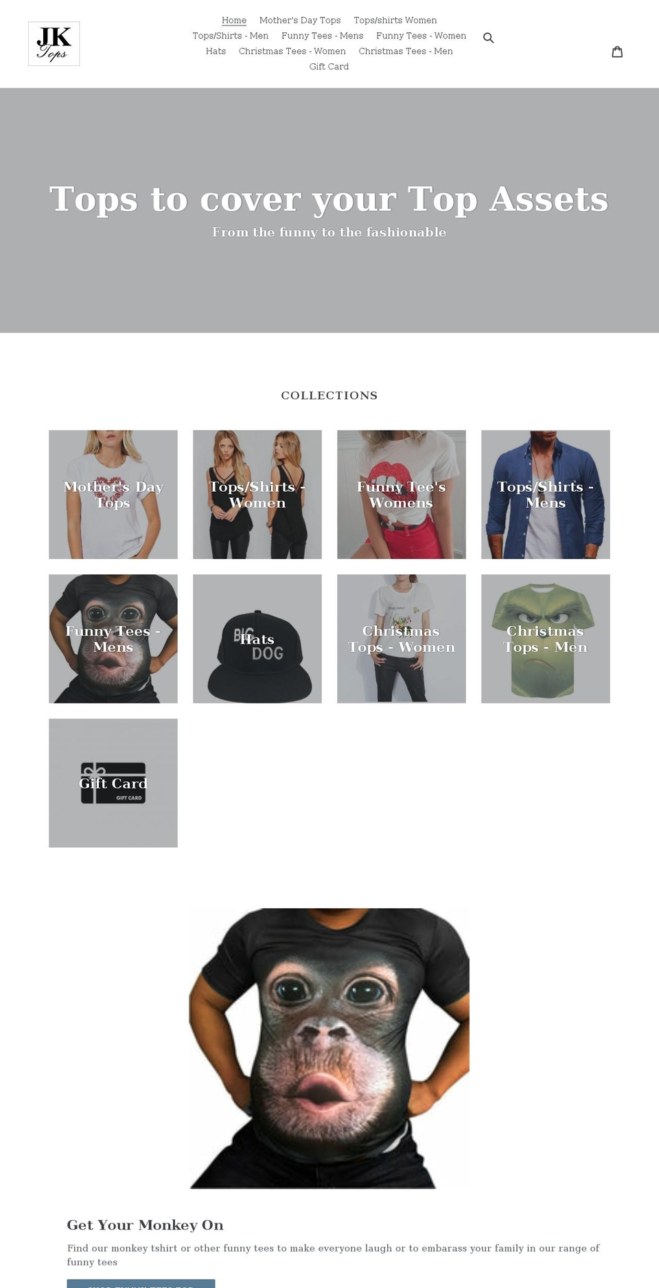 jktops.shop shopify website screenshot