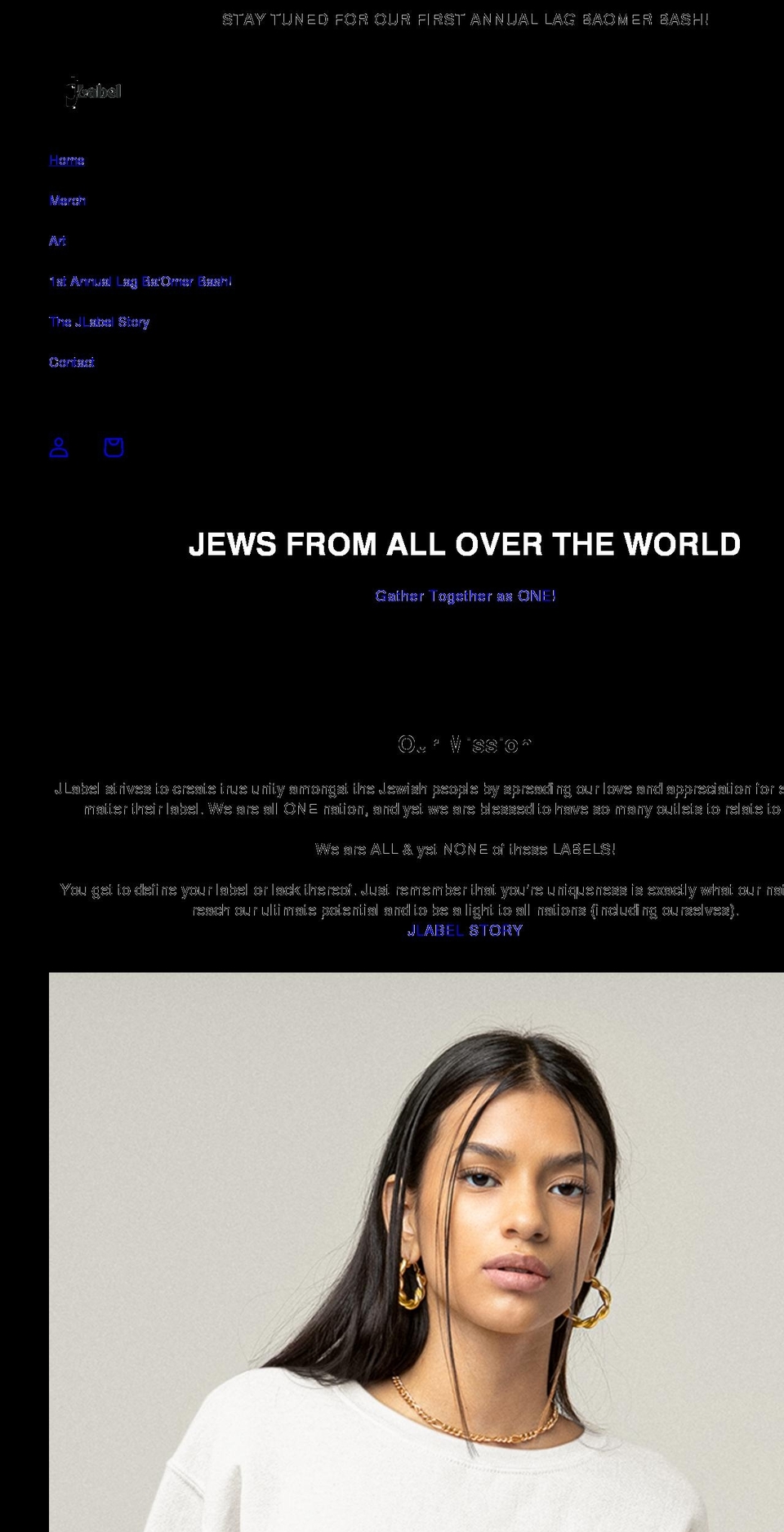 jlabel.org shopify website screenshot