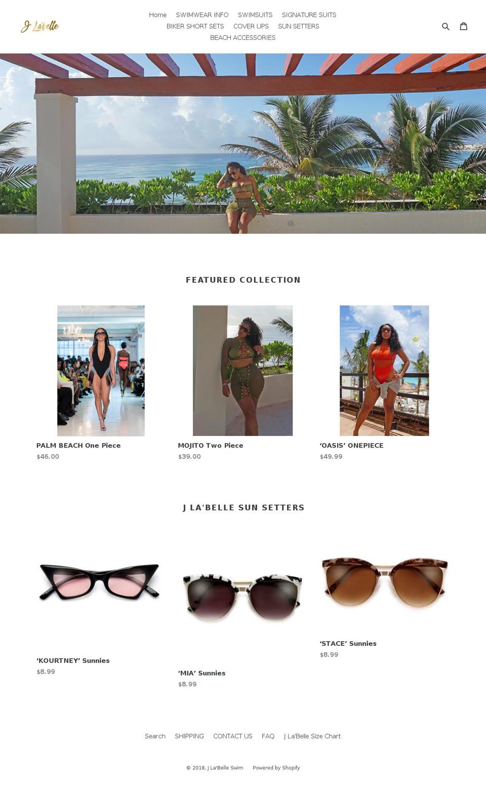 jlabelleswim.com shopify website screenshot