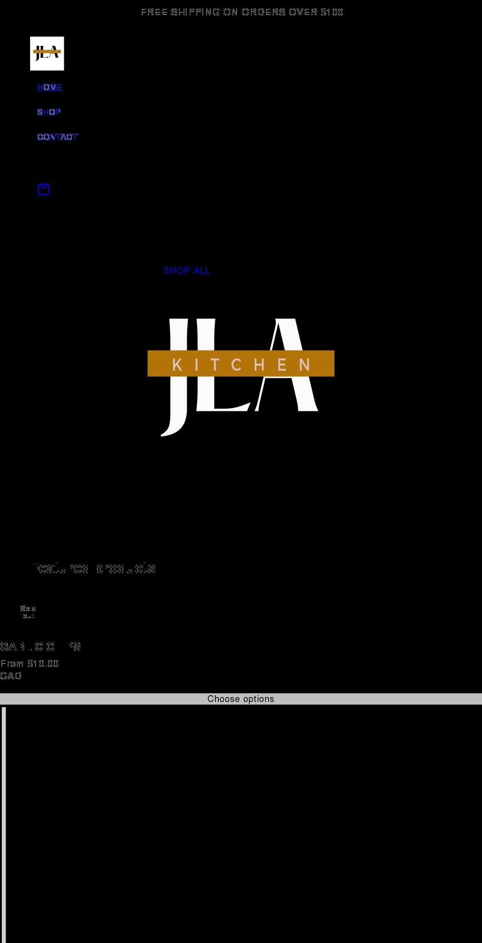 jlakitchen.com shopify website screenshot