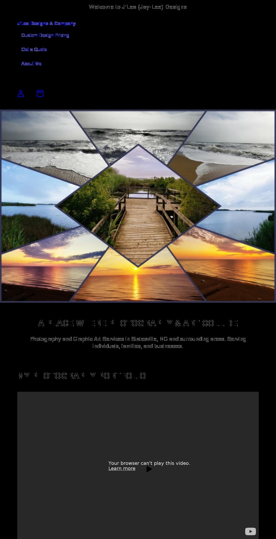jlea-designs.com shopify website screenshot