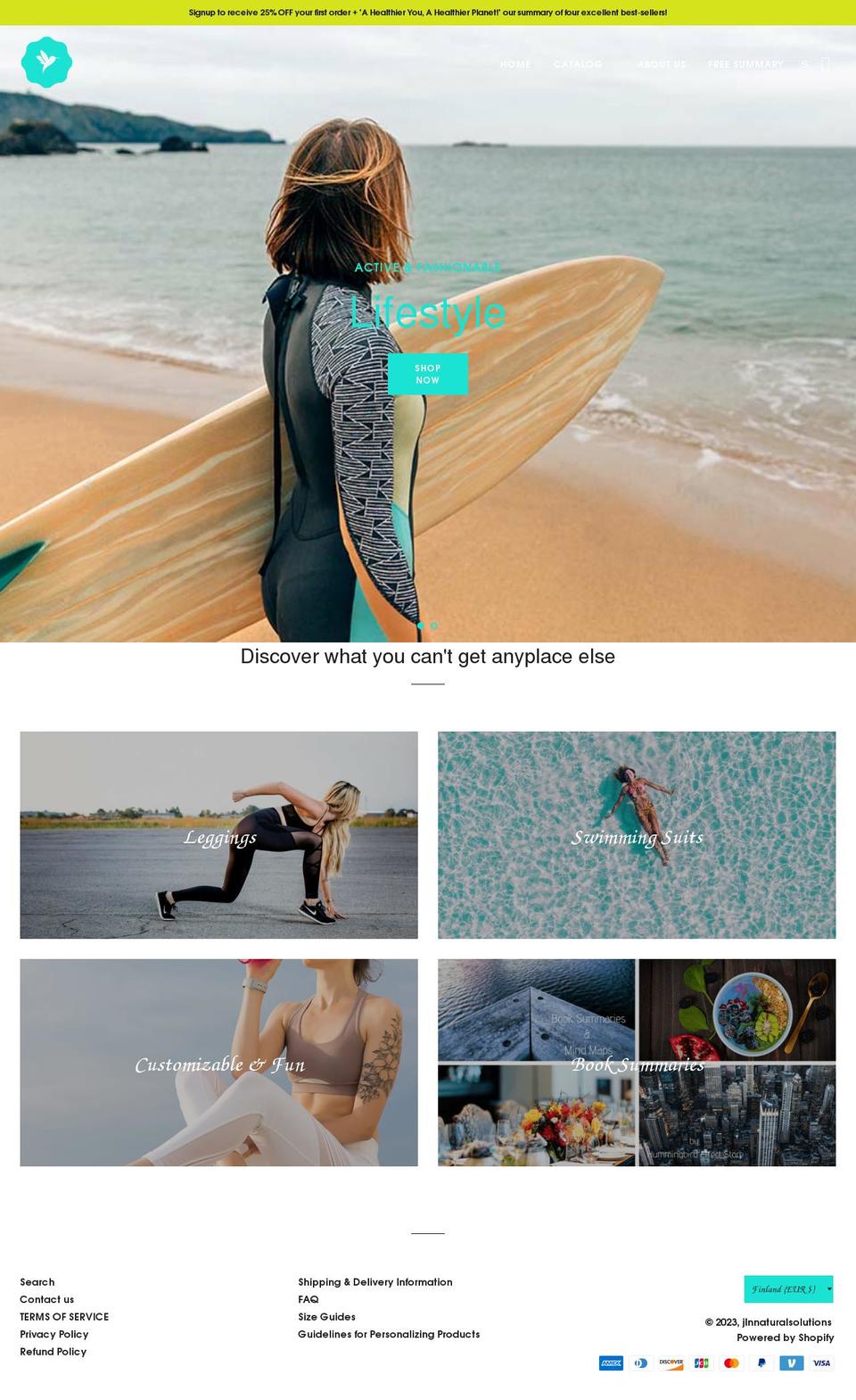 jlnnaturalsolutions.com shopify website screenshot