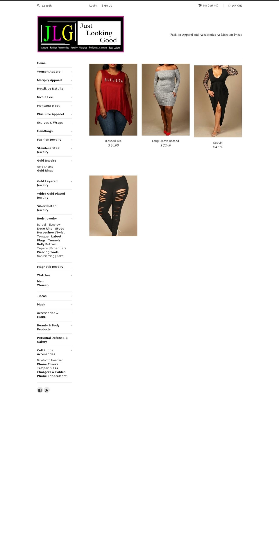 jlookinggood.com shopify website screenshot