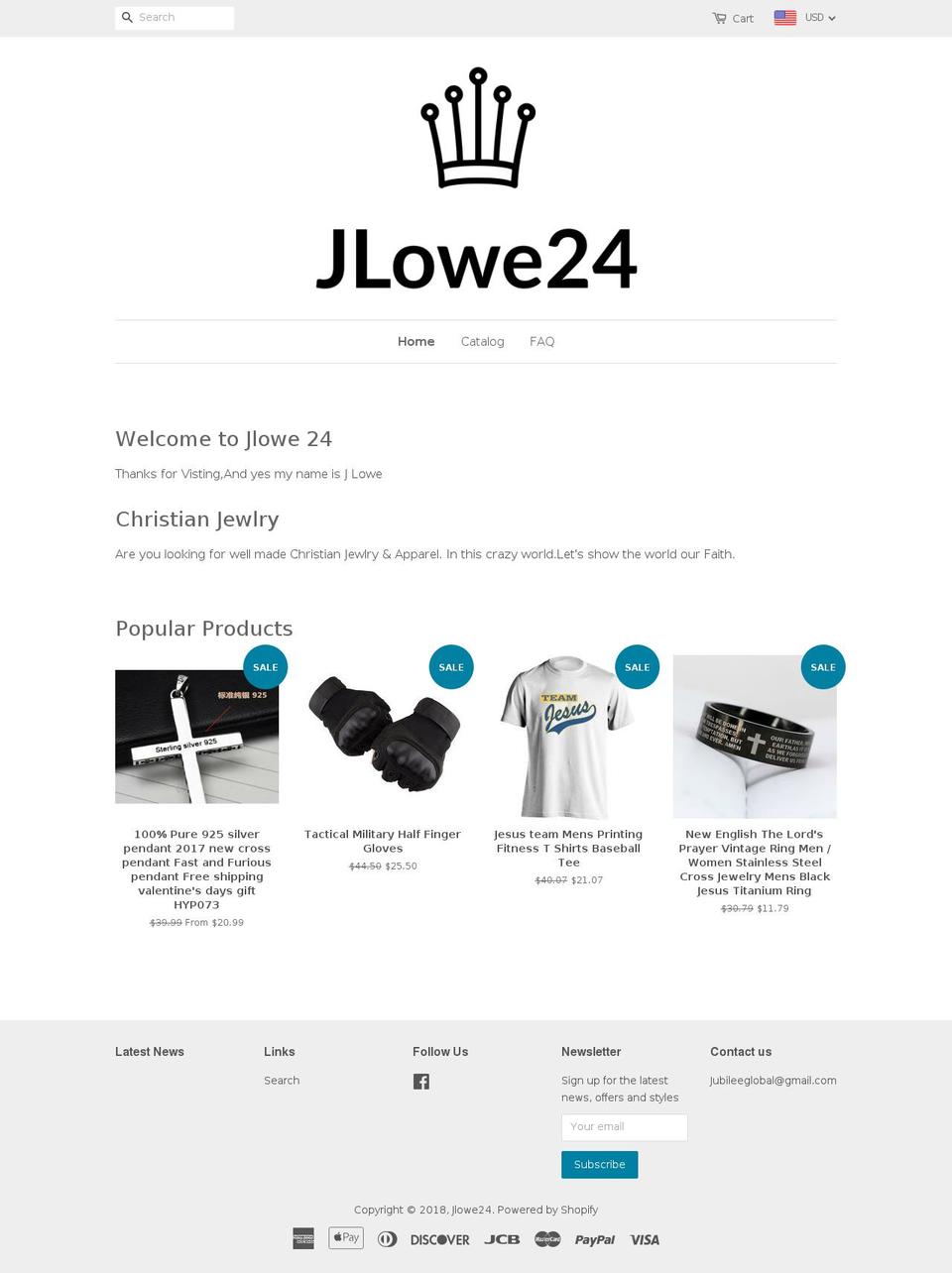 jlowe24.com — Shopify storefront screenshot