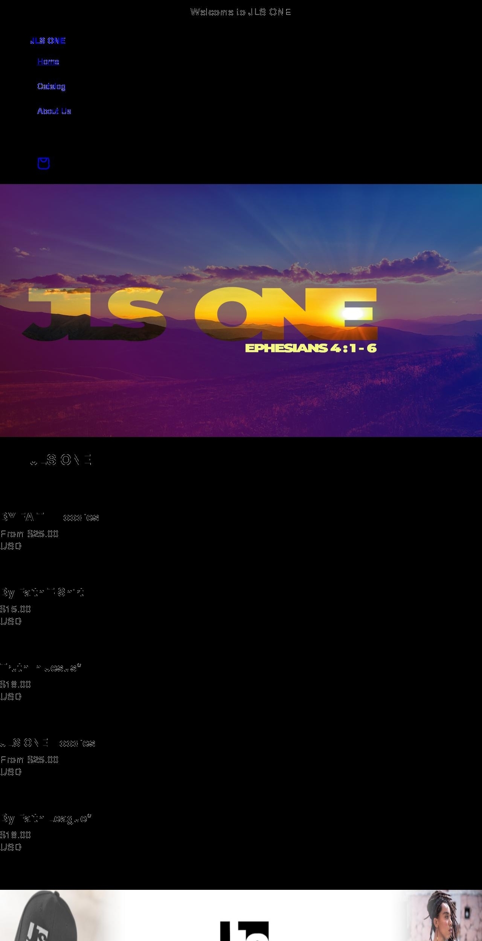 jlsone.com shopify website screenshot