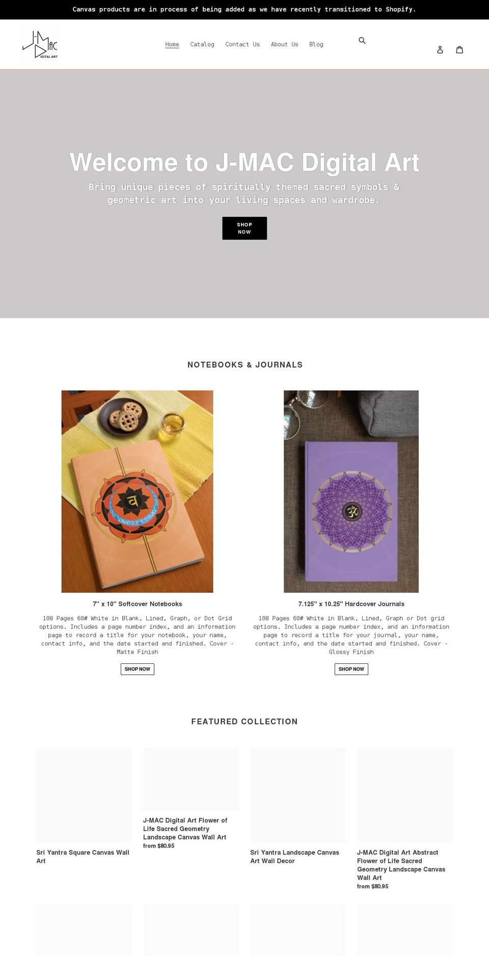 jmacdigitalart.com shopify website screenshot