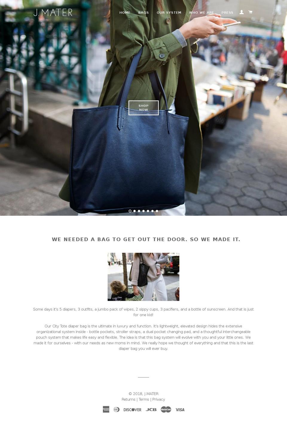 jmater.com — Shopify storefront screenshot