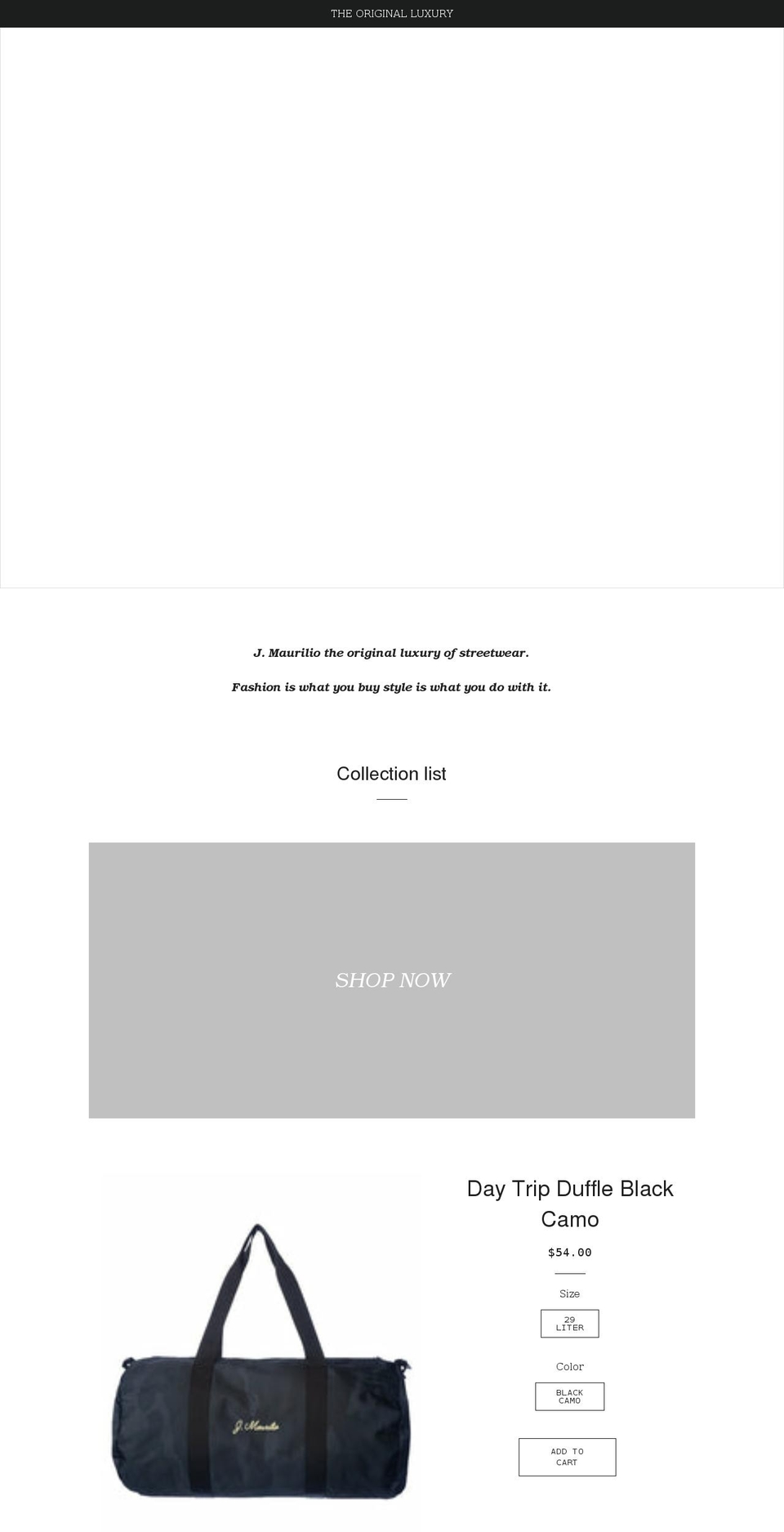 jmaurilio.com shopify website screenshot