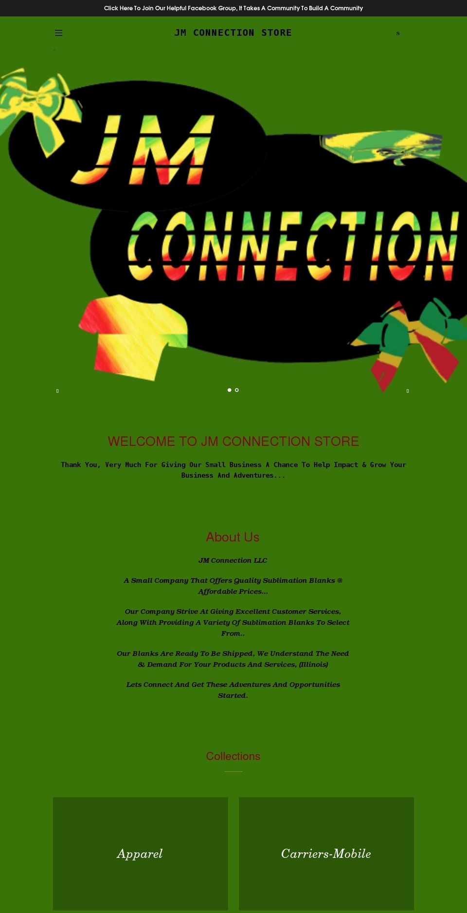 jmawareness.com — Shopify storefront screenshot