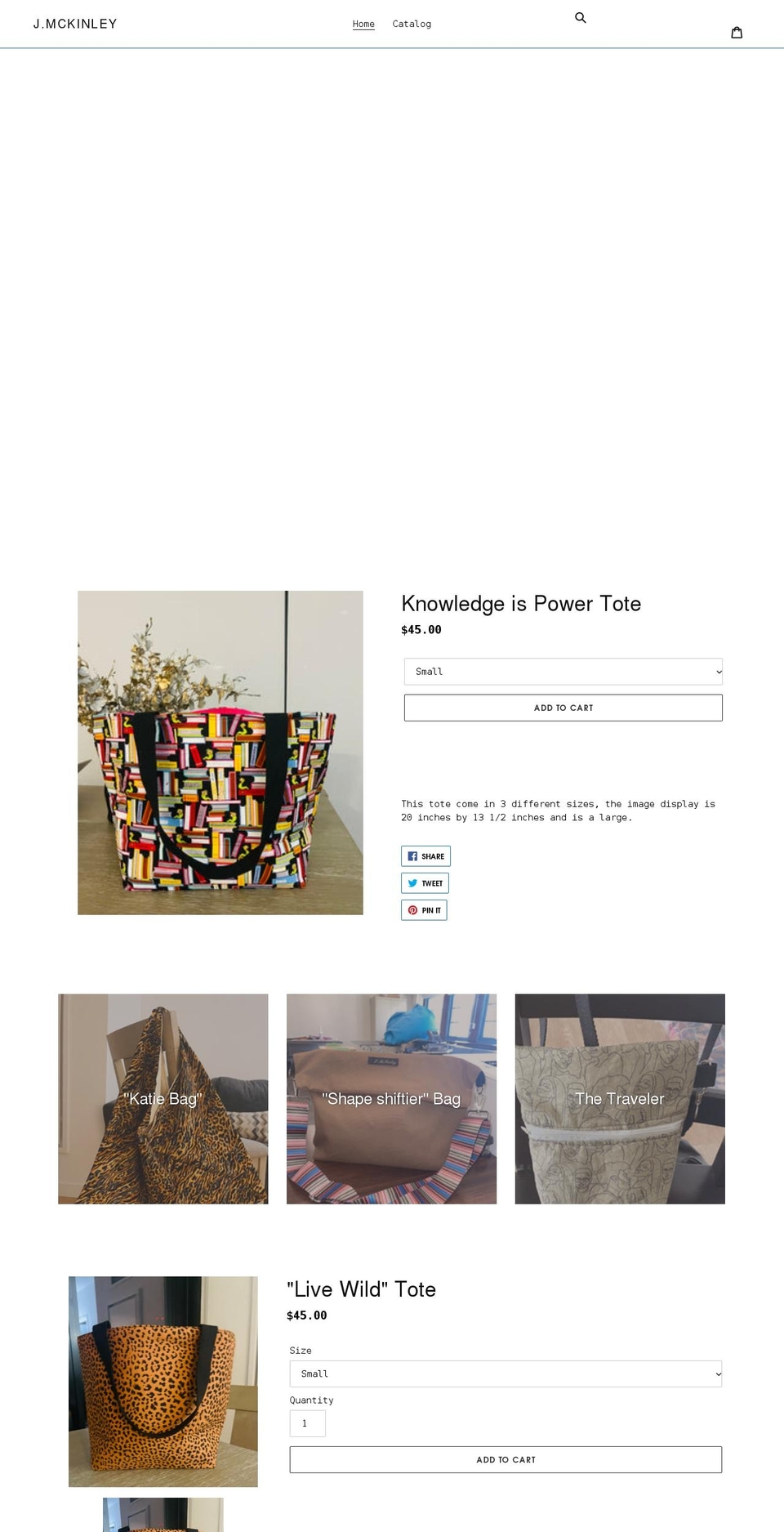 jmckinleybrand.com shopify website screenshot