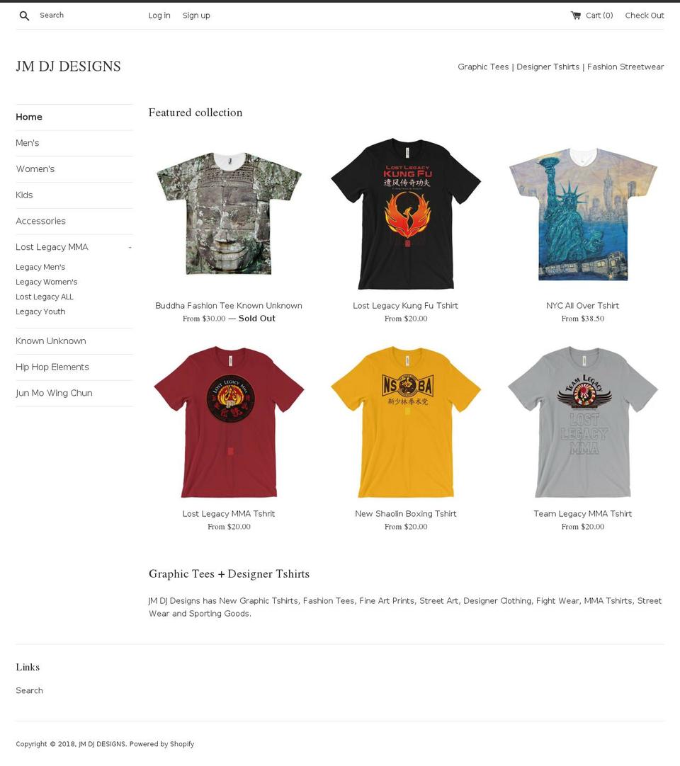 jmdjdesigns.com — Shopify storefront screenshot