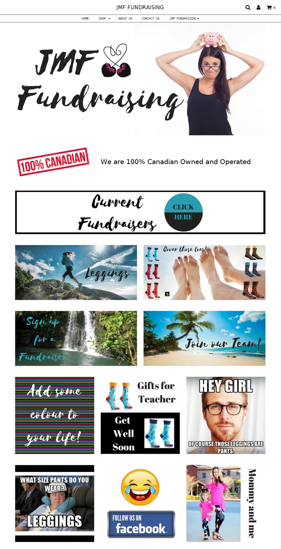 jmffundraising.ca shopify website screenshot