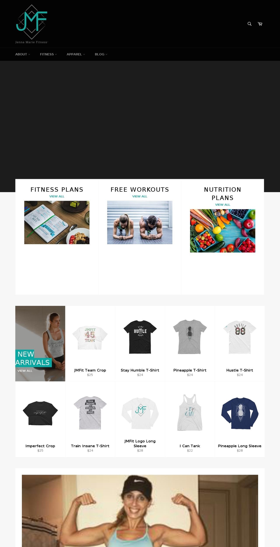 jmfit.net shopify website screenshot