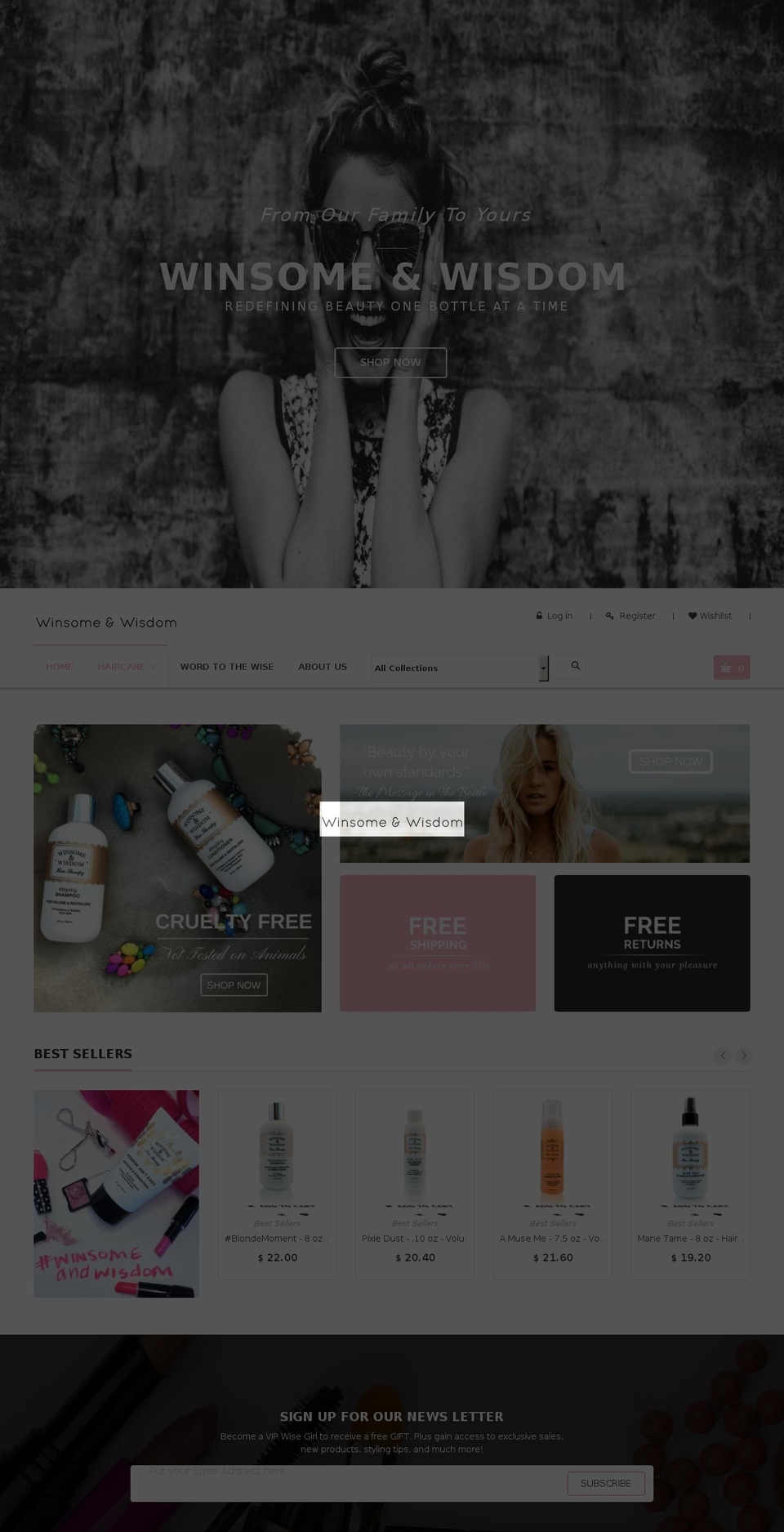 jmhsalon.com shopify website screenshot