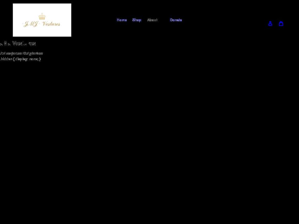 jmjvestures.com shopify website screenshot
