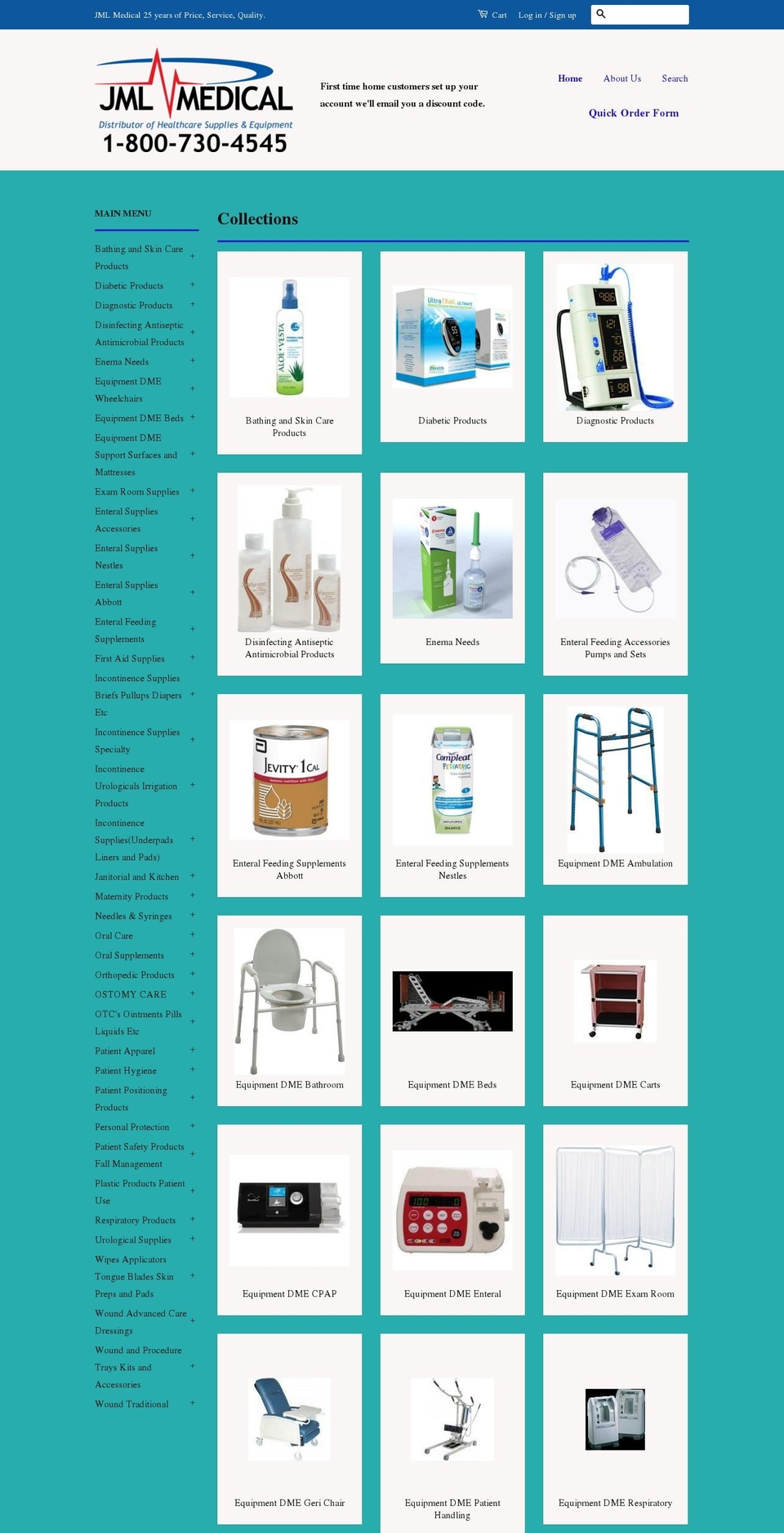 jmlmed.com shopify website screenshot