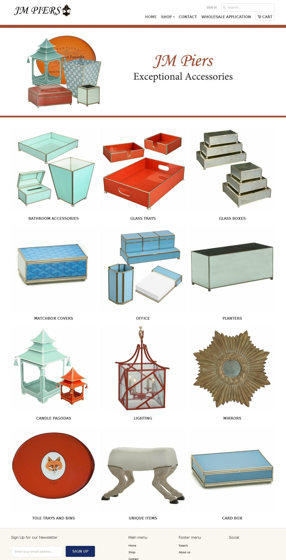 jmpierswholesale.com shopify website screenshot