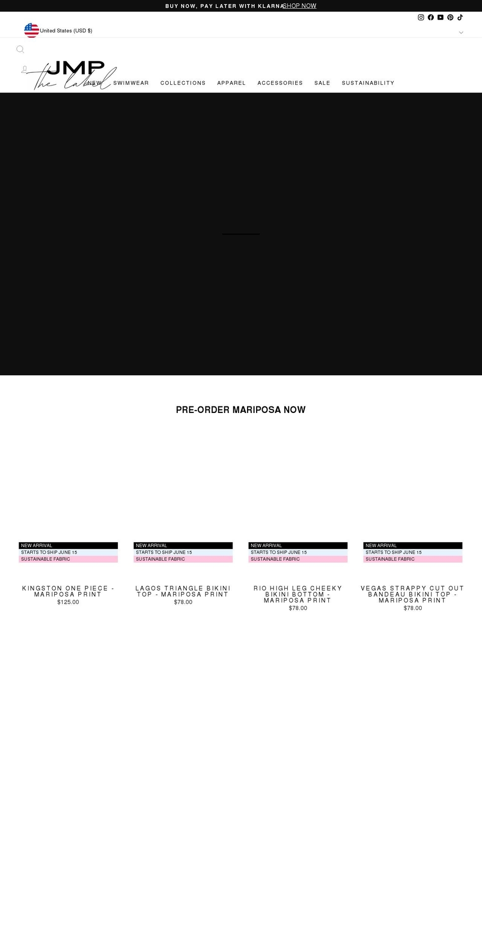 jmpthelabel.com shopify website screenshot