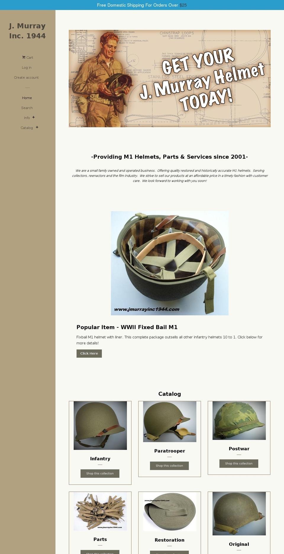 jmurrayinc1944.com shopify website screenshot