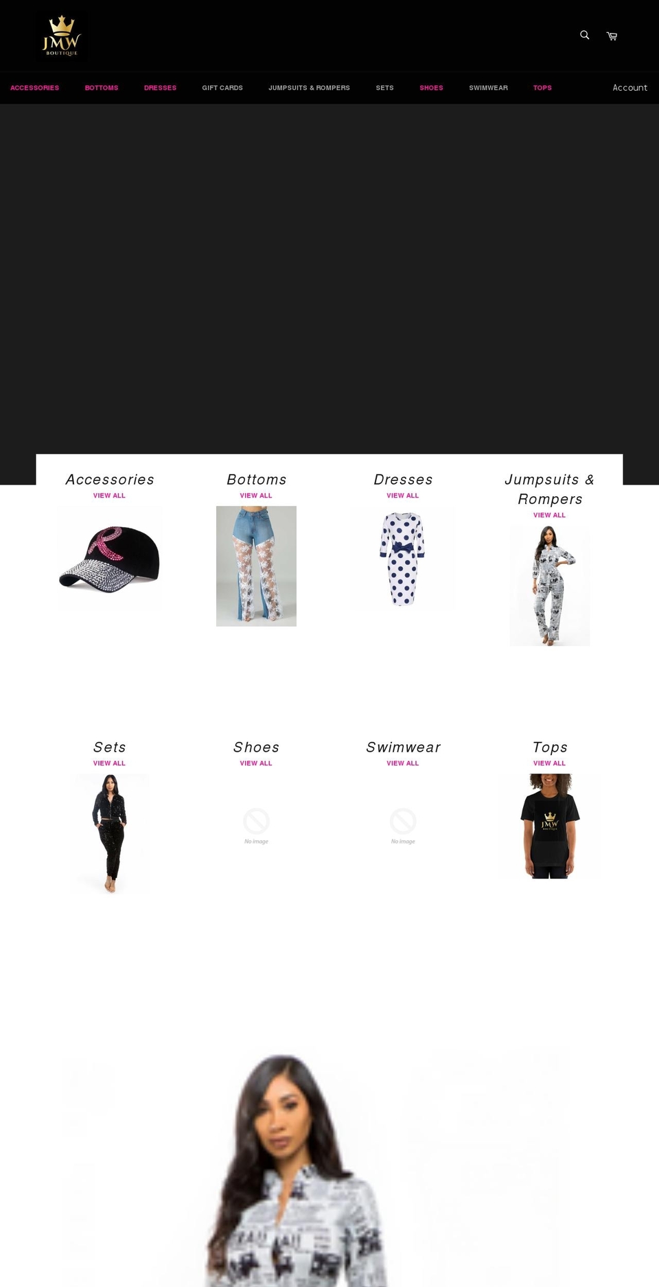 jmwboutique.com shopify website screenshot