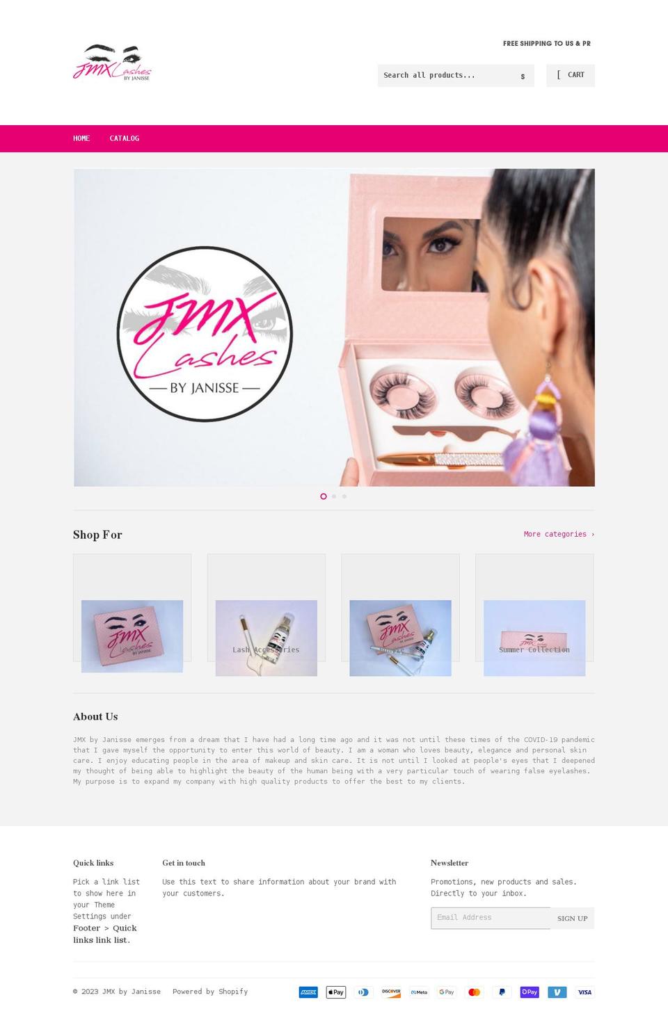 jmxbyjanisse.com shopify website screenshot