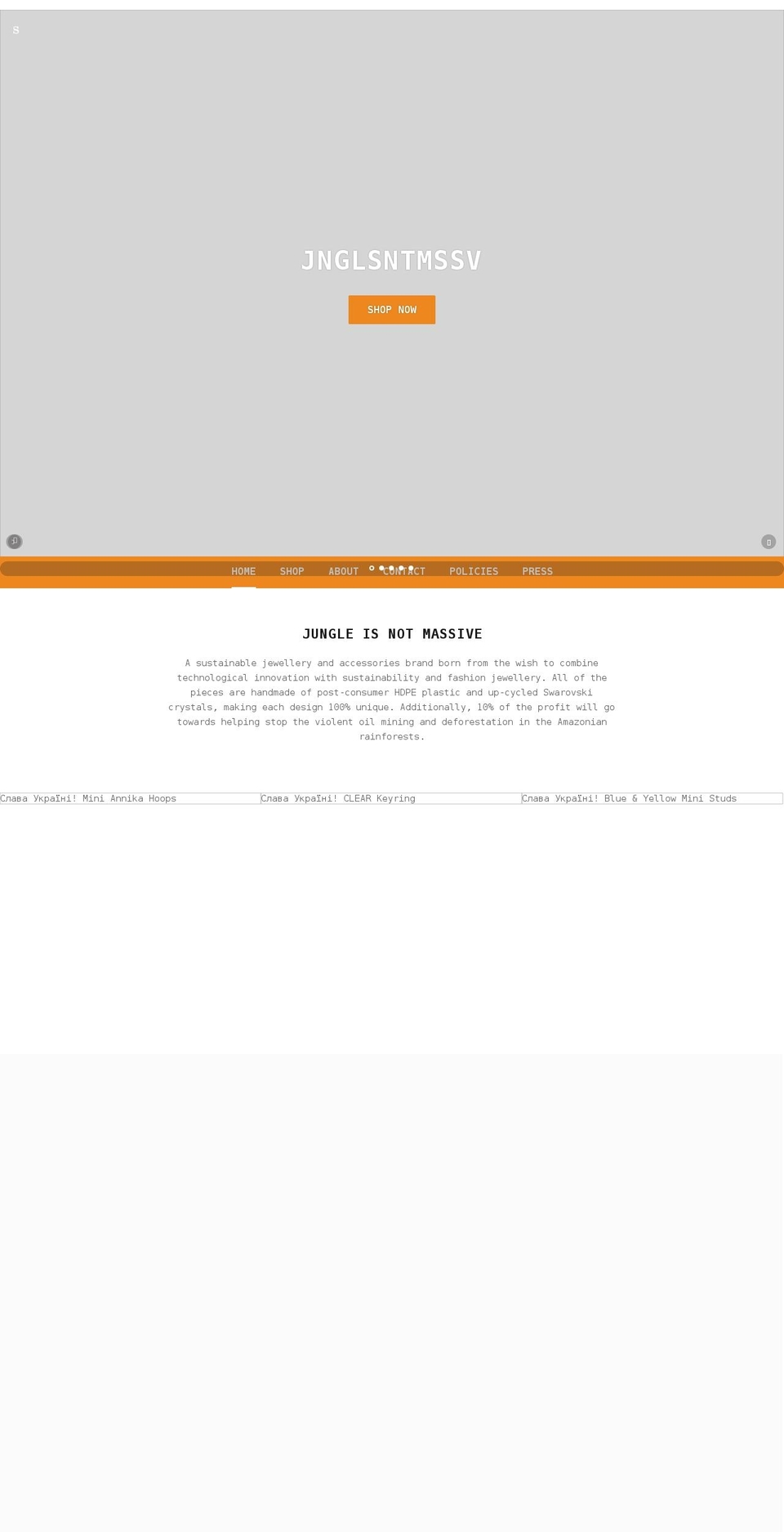 jnglsntmssv.com shopify website screenshot