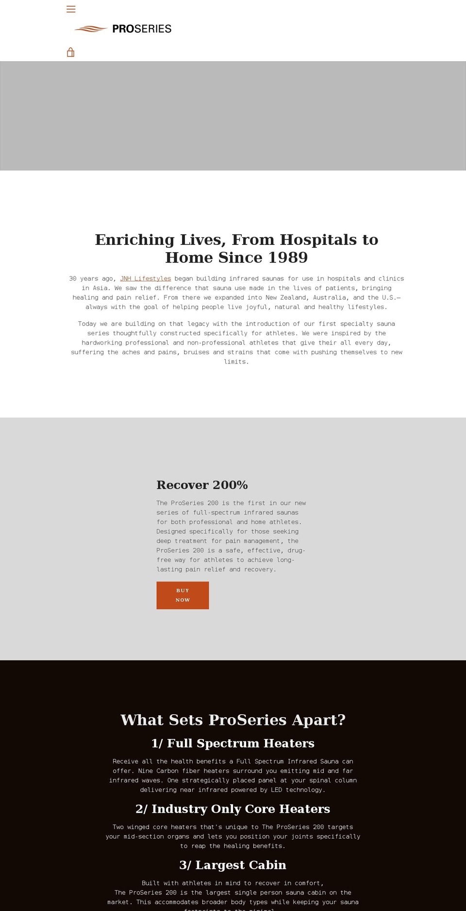 jnhproseries.com shopify website screenshot