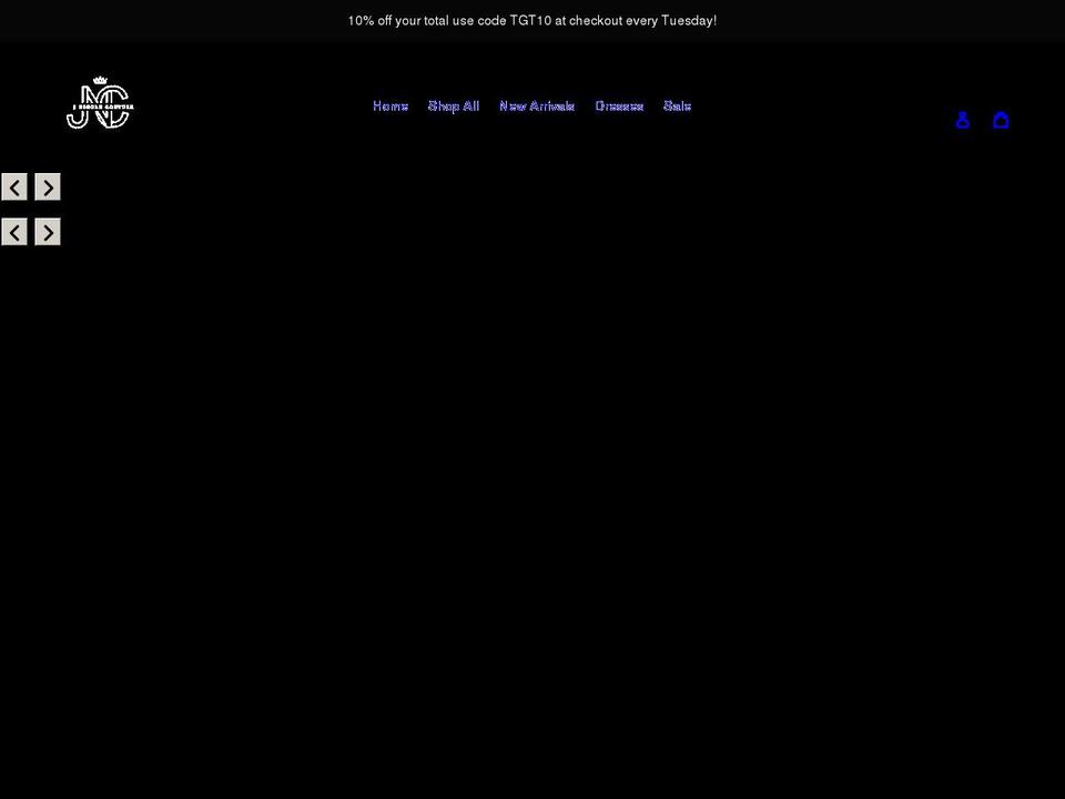 jnicolecouture.com shopify website screenshot