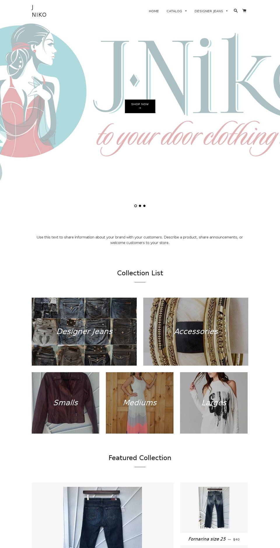 jniko.com shopify website screenshot