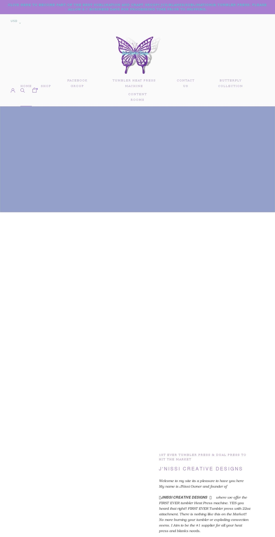 jnissi-creative-designs.com shopify website screenshot