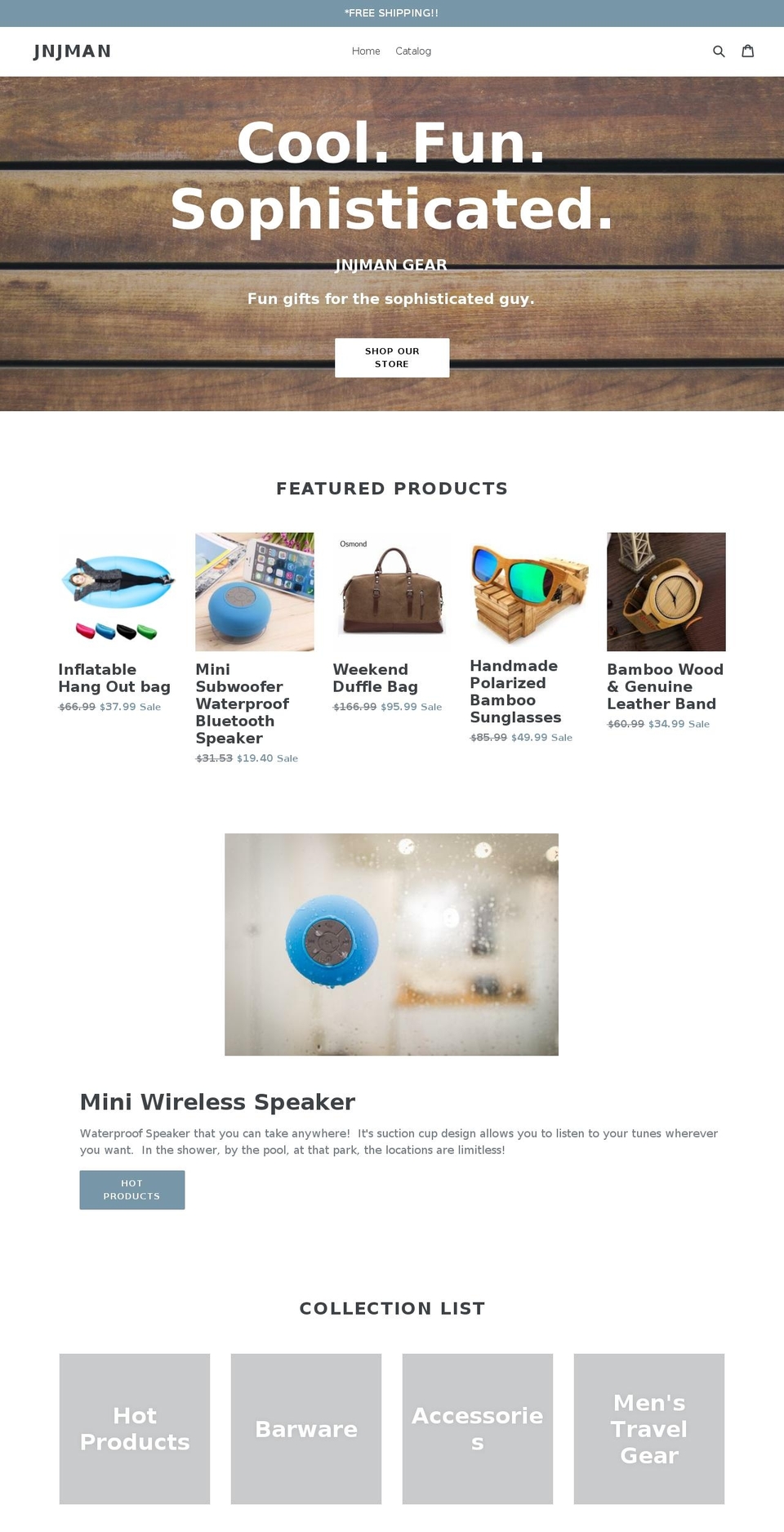 jnjman.com — Shopify storefront screenshot