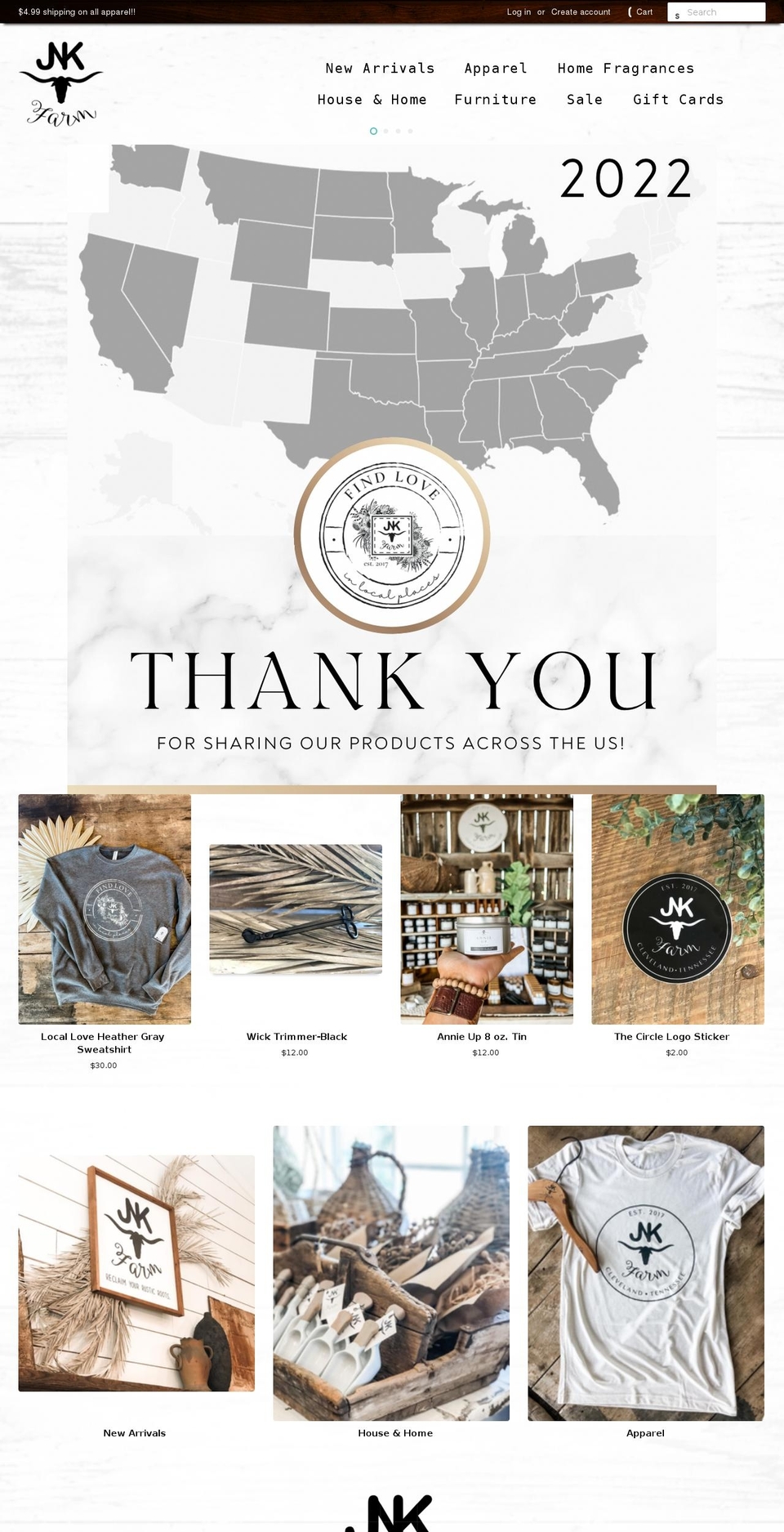 jnkfarm.com shopify website screenshot
