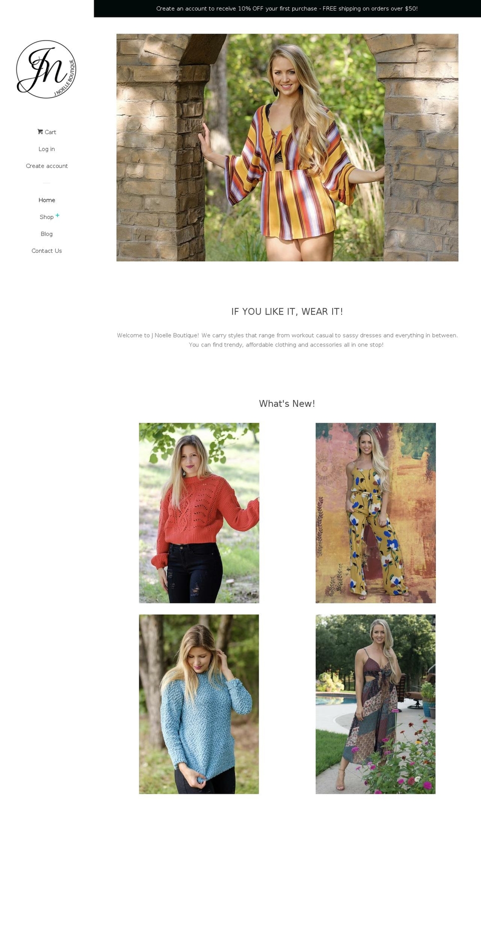 jnoelleboutique.com — Shopify storefront screenshot