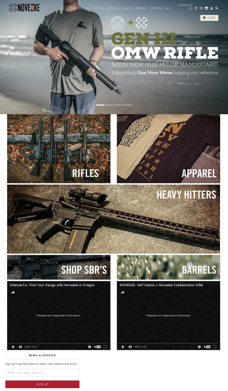 jnrifleworks.com shopify website screenshot