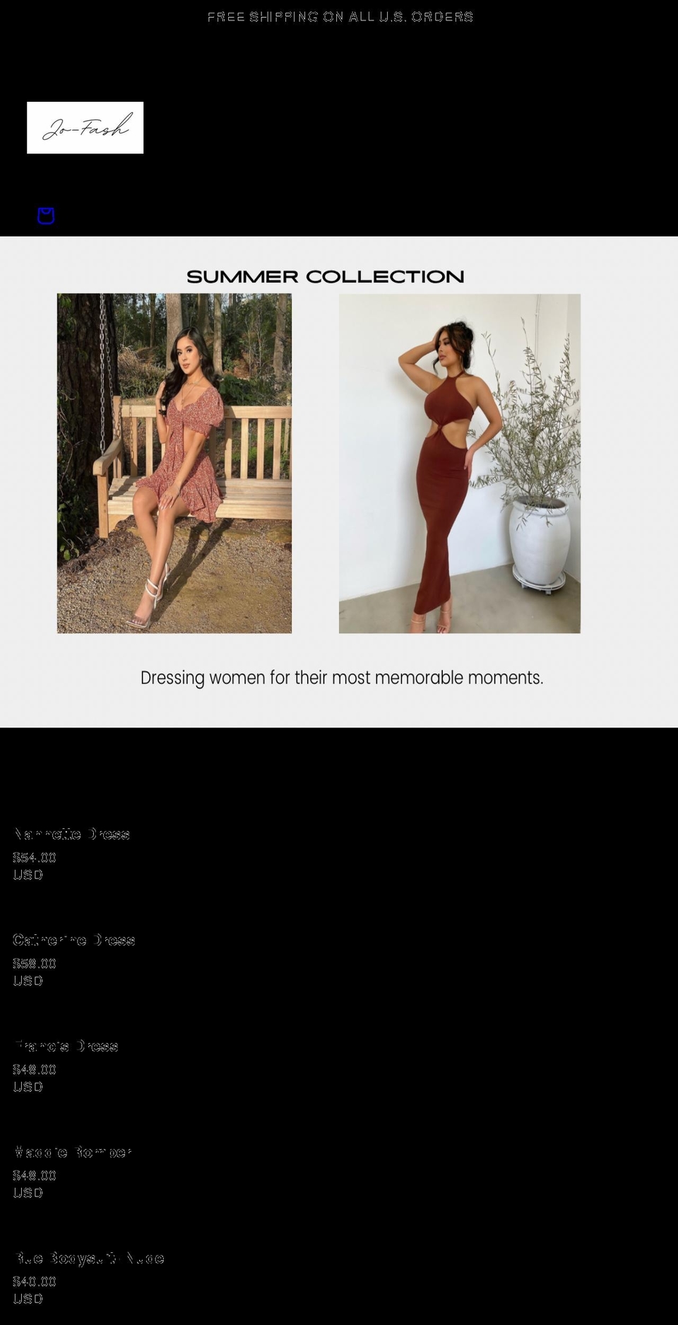 jo-fash.com shopify website screenshot
