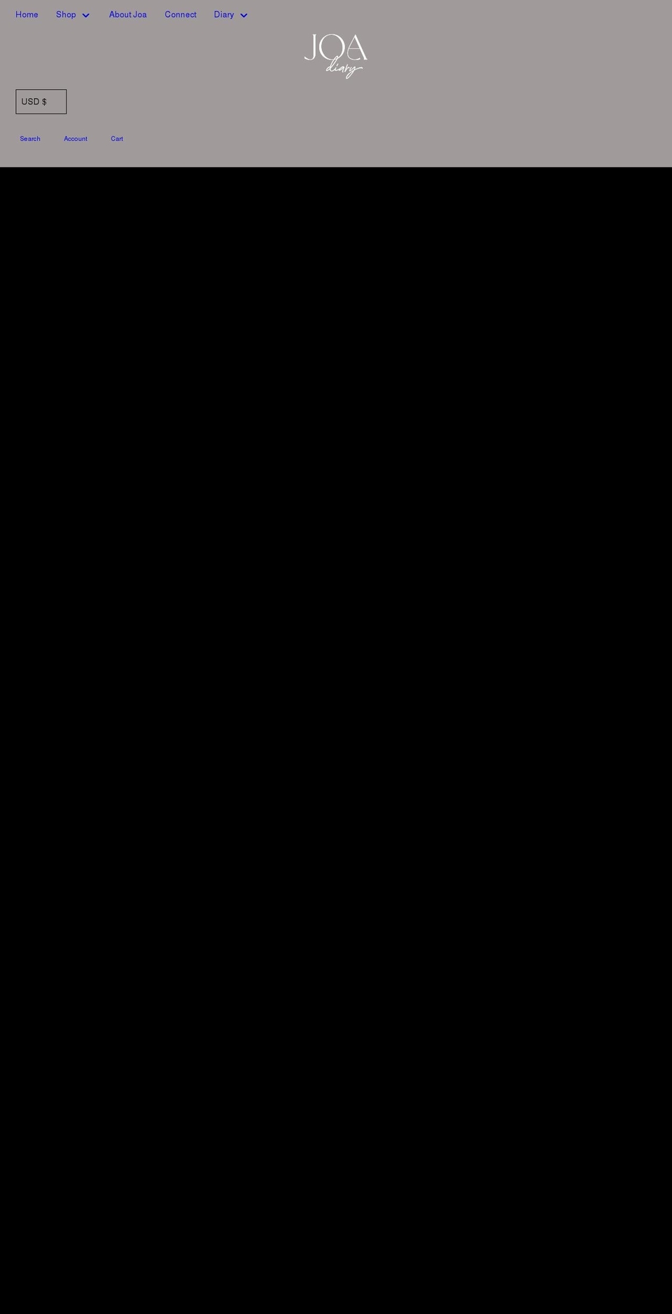 joa-diary.com shopify website screenshot