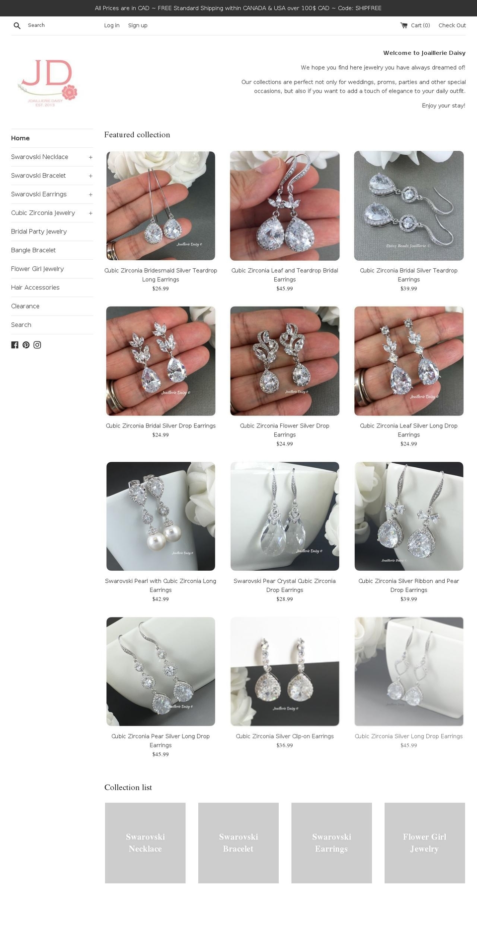 joailleriedaisy.com shopify website screenshot