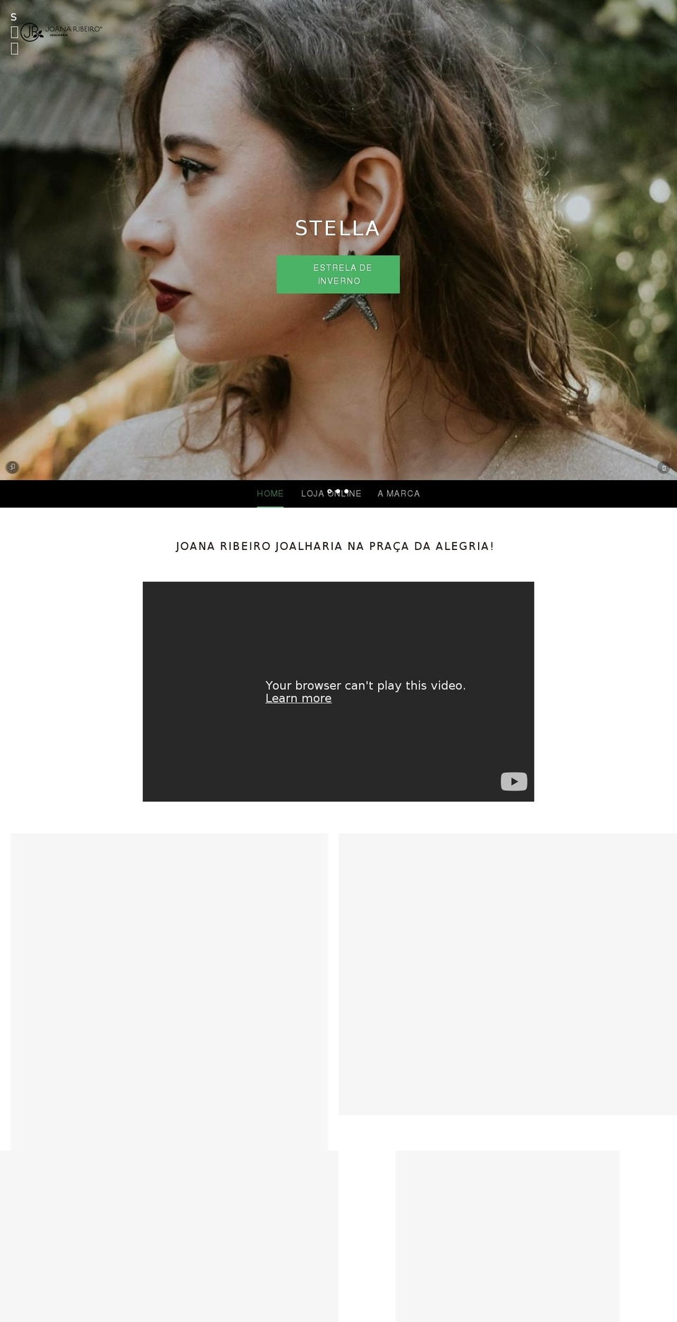 joanaribeirojoalharia.pt shopify website screenshot