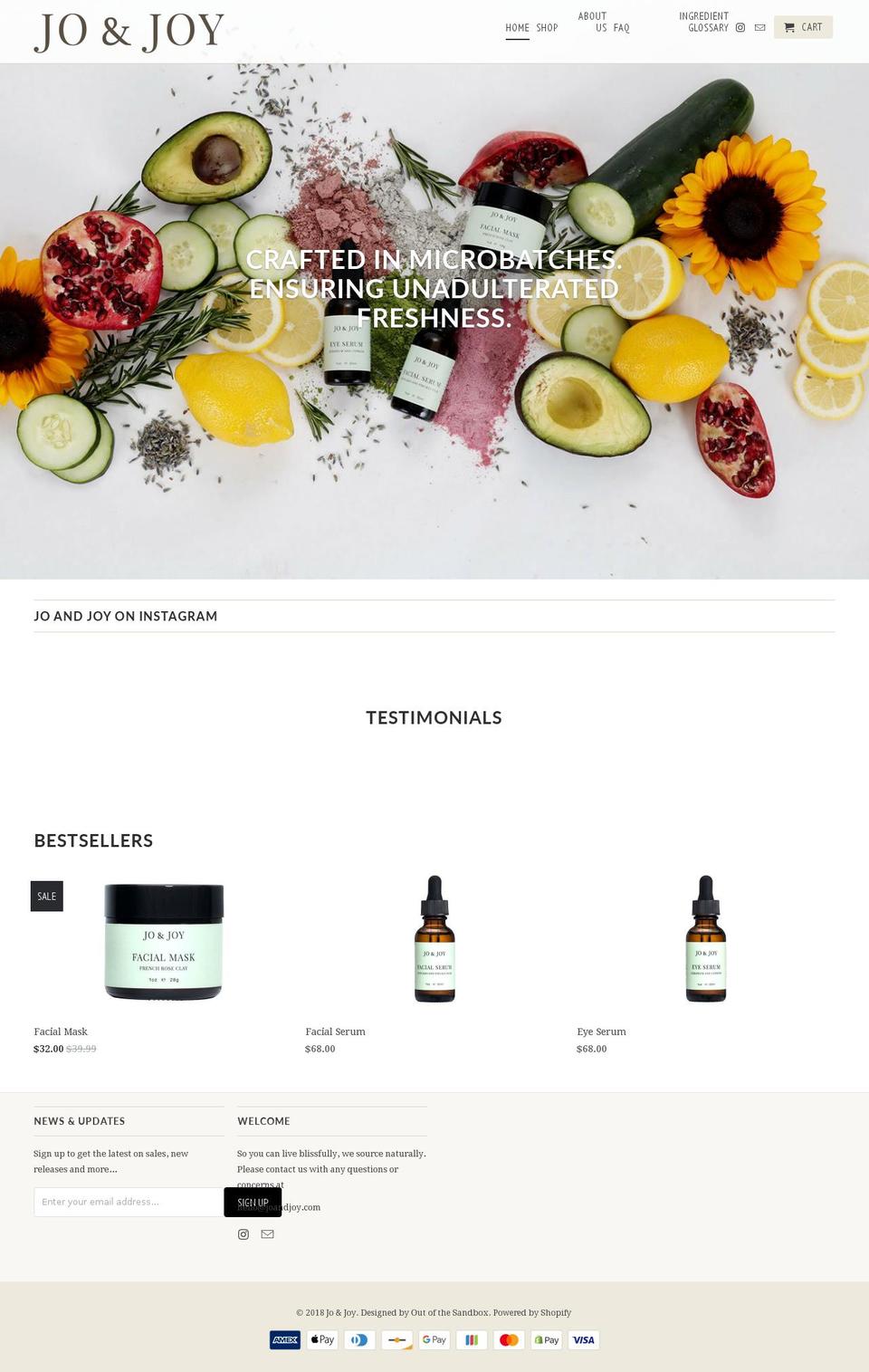 joandjoy.com — Shopify storefront screenshot