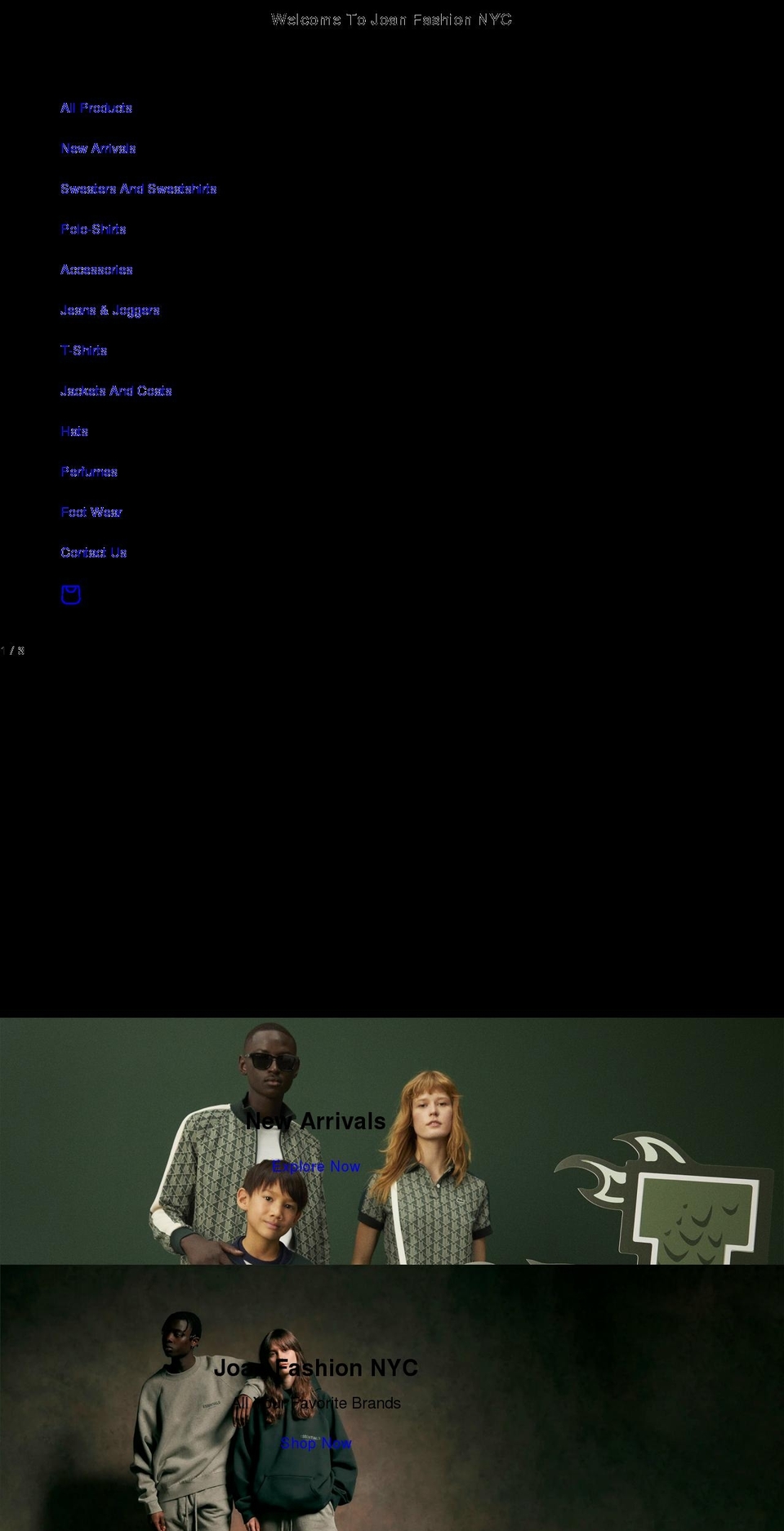 joanfashion.net shopify website screenshot